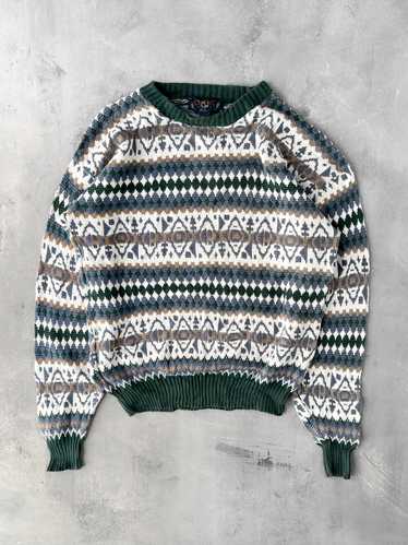 Diamond Pattern Sweater 90's - Medium