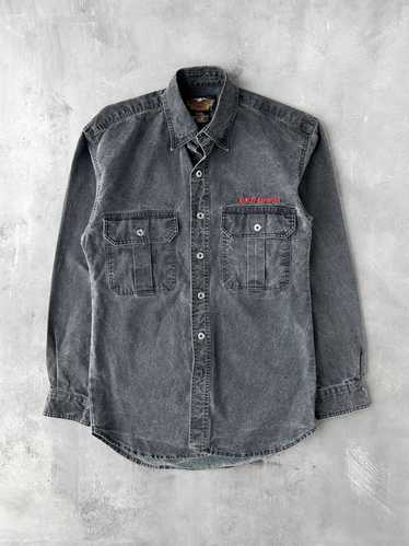 Harley-Davidson Denim Shirt Y2K - Small