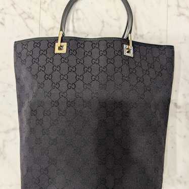 GUCCI Tote Bag GG Pattern GG Canvas Black