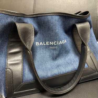 BALENCIAGA Denim Tote Bag - image 1