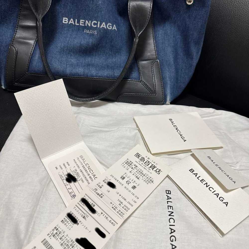 BALENCIAGA Denim Tote Bag - image 2