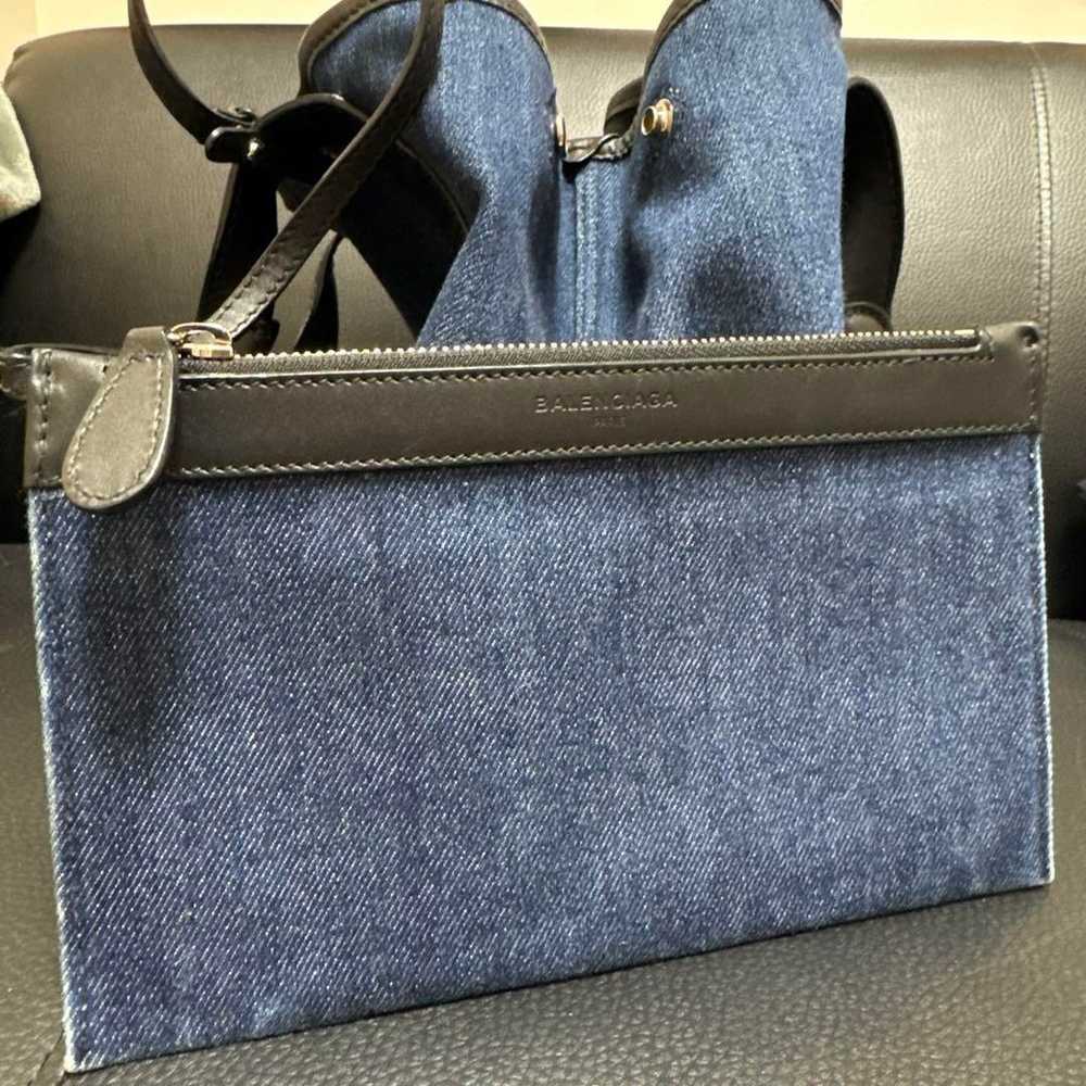 BALENCIAGA Denim Tote Bag - image 6