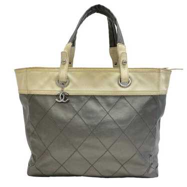 Chanel Coated Canvas Paris Biarritz GM Tote 116040