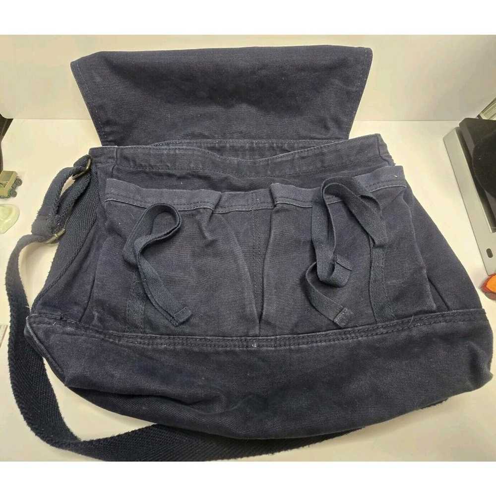 Abercrombie 1892 Navy Blue Canvas Messenger Shoul… - image 2