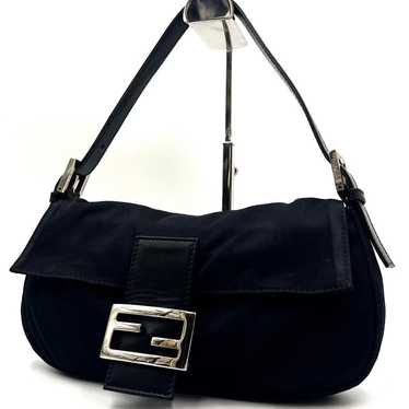 【Like New】Fendi Mamma Bucket Bag in Black Jersey w