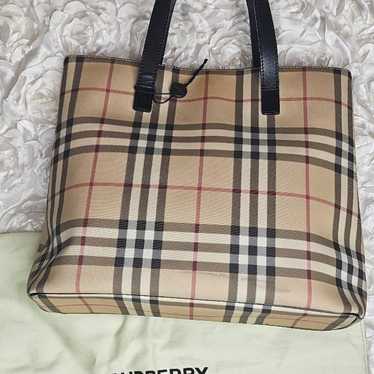 Burberry Nova Check Tote w/ Charm