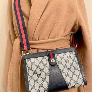 Gucci vintage web sherry line crossbody bag