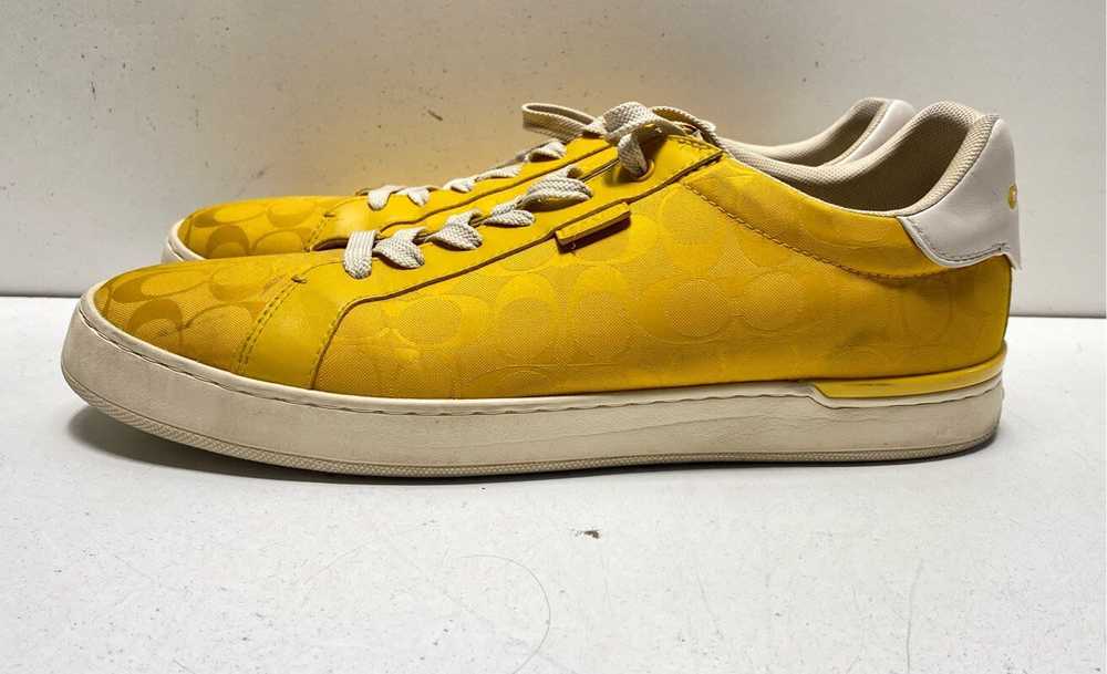 COACH Yellow Signature Lace Up Trainer Sneakers S… - image 1