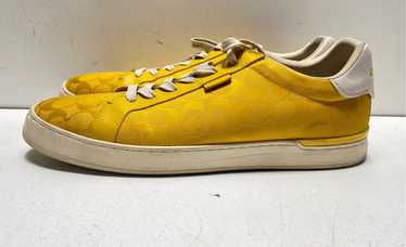 COACH Yellow Signature Lace Up Trainer Sneakers S… - image 1