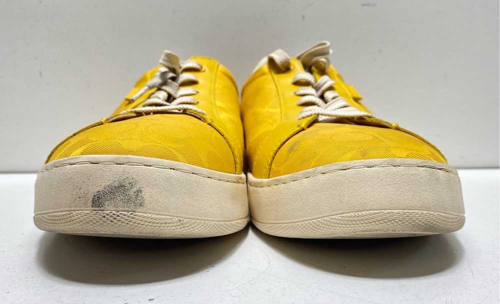 COACH Yellow Signature Lace Up Trainer Sneakers S… - image 2