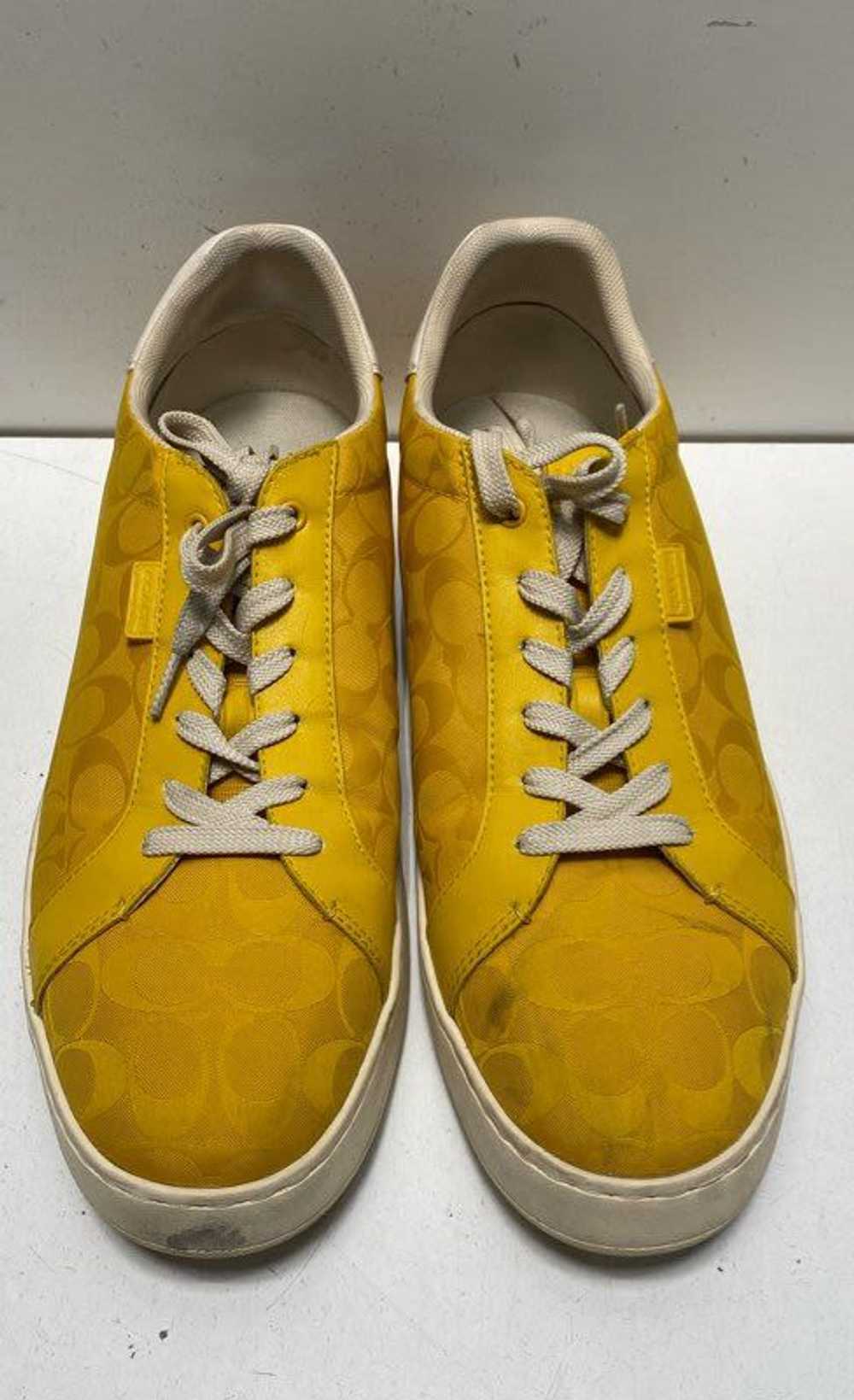 COACH Yellow Signature Lace Up Trainer Sneakers S… - image 5