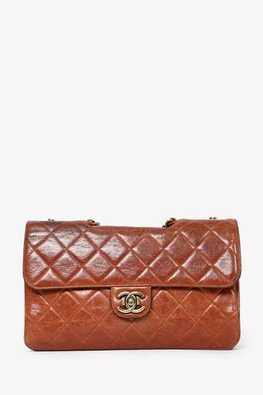 Pre-Loved Chanel™ 2013-14 Brown Quilted Lambskin … - image 1