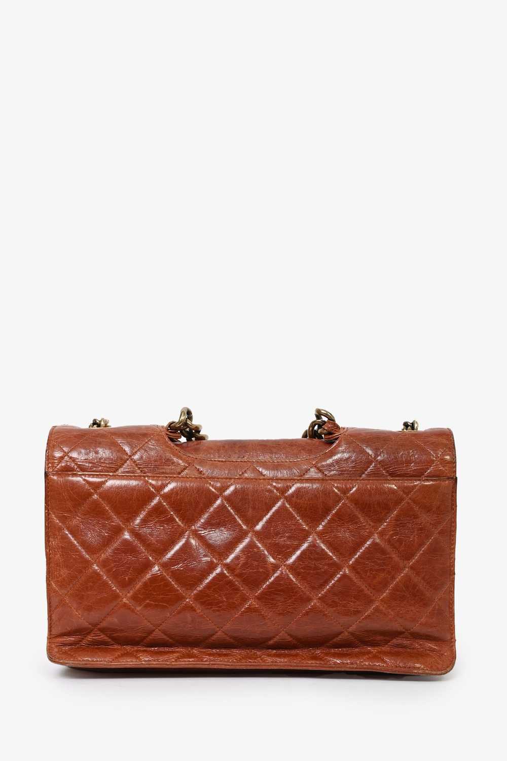 Pre-Loved Chanel™ 2013-14 Brown Quilted Lambskin … - image 4