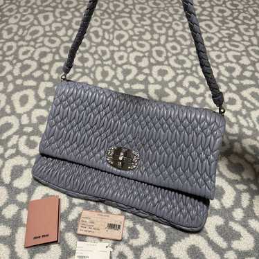 MIU MIU Matelasse Leather Crystal Bag