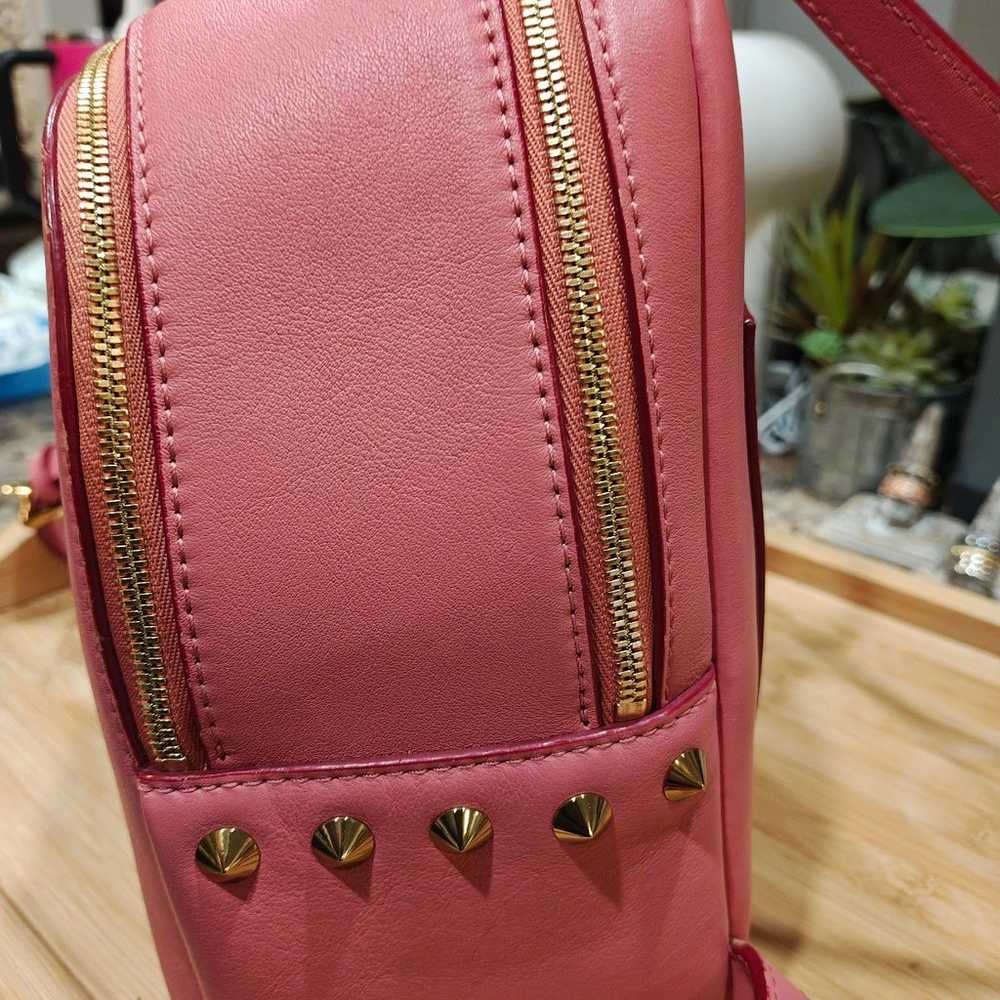 MCM Studded Bunny Rabbit Leather Medium Backpack … - image 3