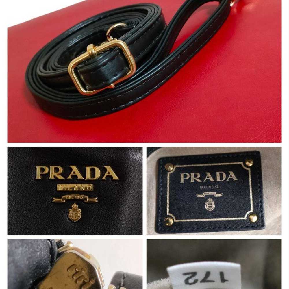 Extremely beautiful item, authentic PRADA all-lea… - image 10