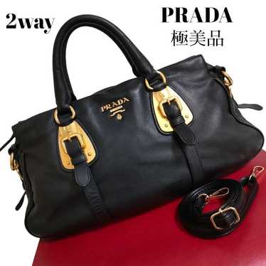 Extremely beautiful item, authentic PRADA all-lea… - image 1