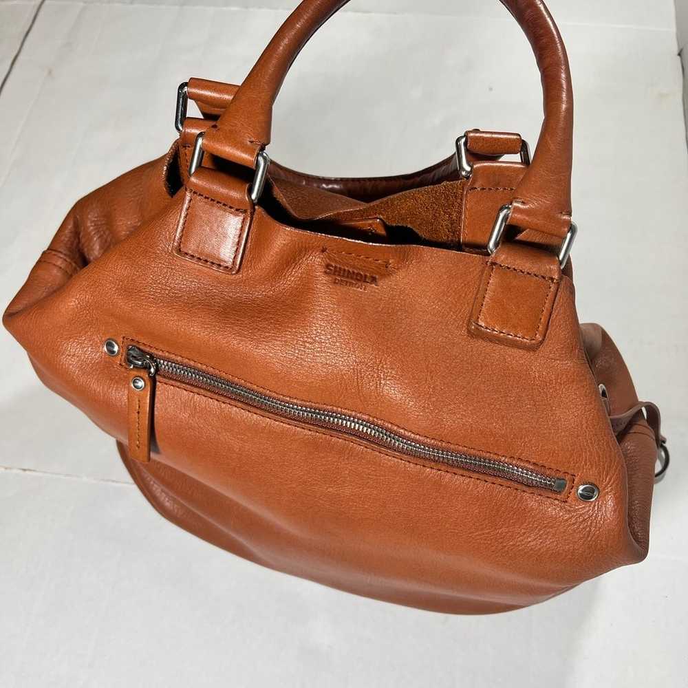 Shinola Medium Classes Signature Bourbon Tote EUC - image 1