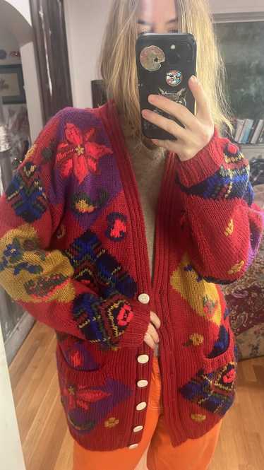 Random Vintage Wool embroidered cardigan (M) | Use