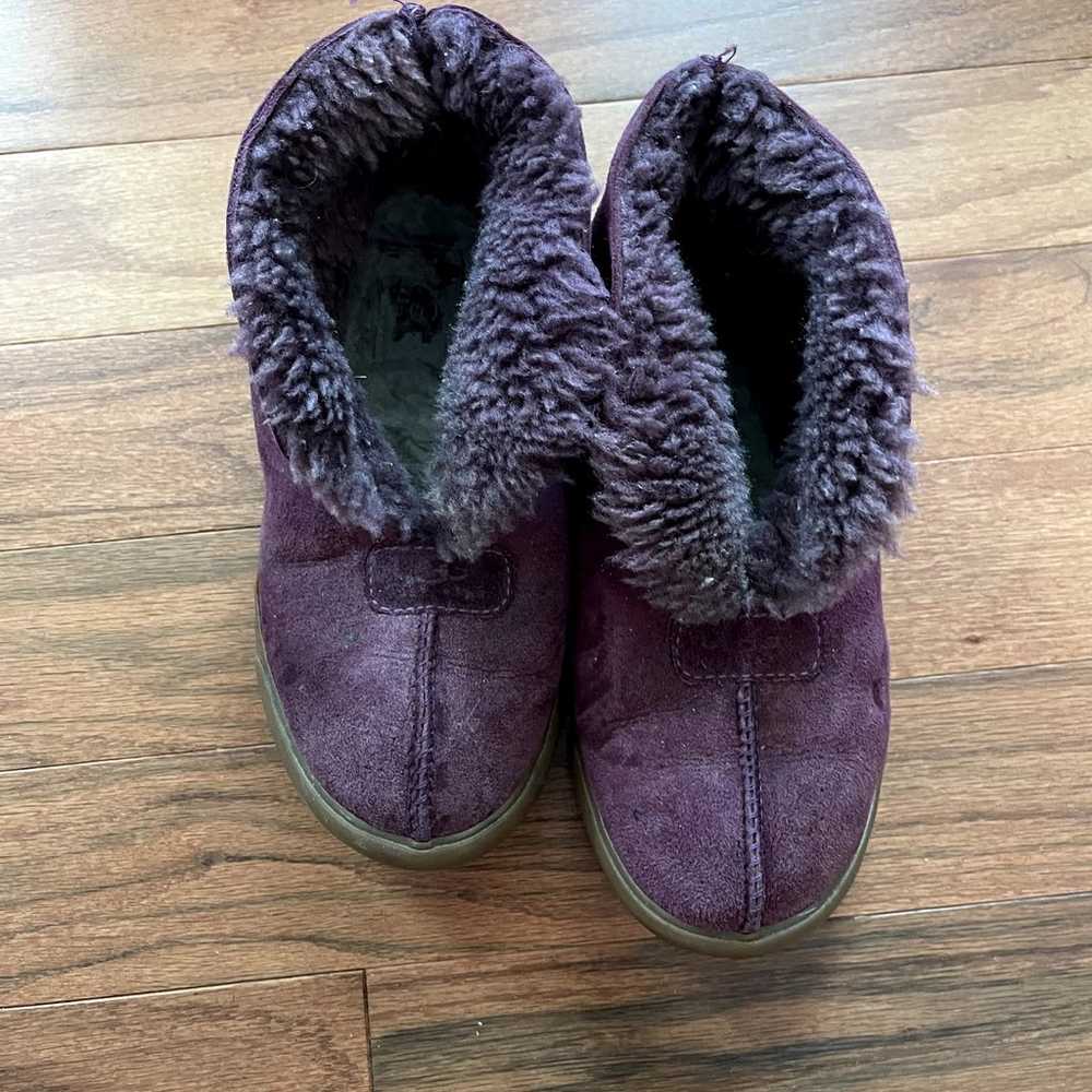 Ugg Purple Fold Down Slipper Boots Size 6 - image 2