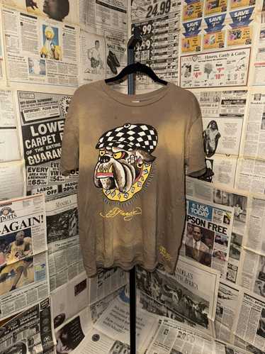 Ed Hardy × Vintage Tan Ed Hardy Bulldog Tee