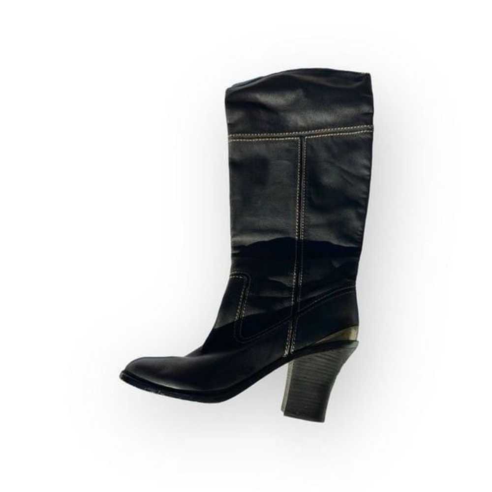 Lucky Brand Elena leather tall black heeled boots… - image 2