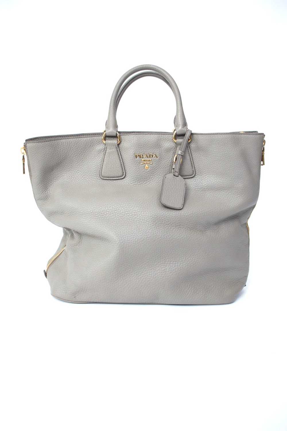 Prada Vitello Daino Zipper Tote Handbag - image 1