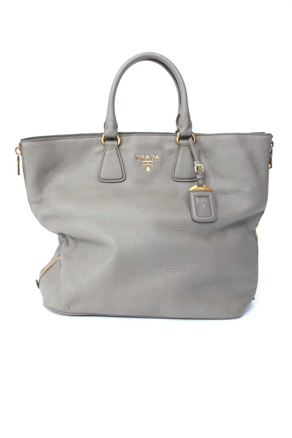 Prada Vitello Daino Zipper Tote Handbag - image 3