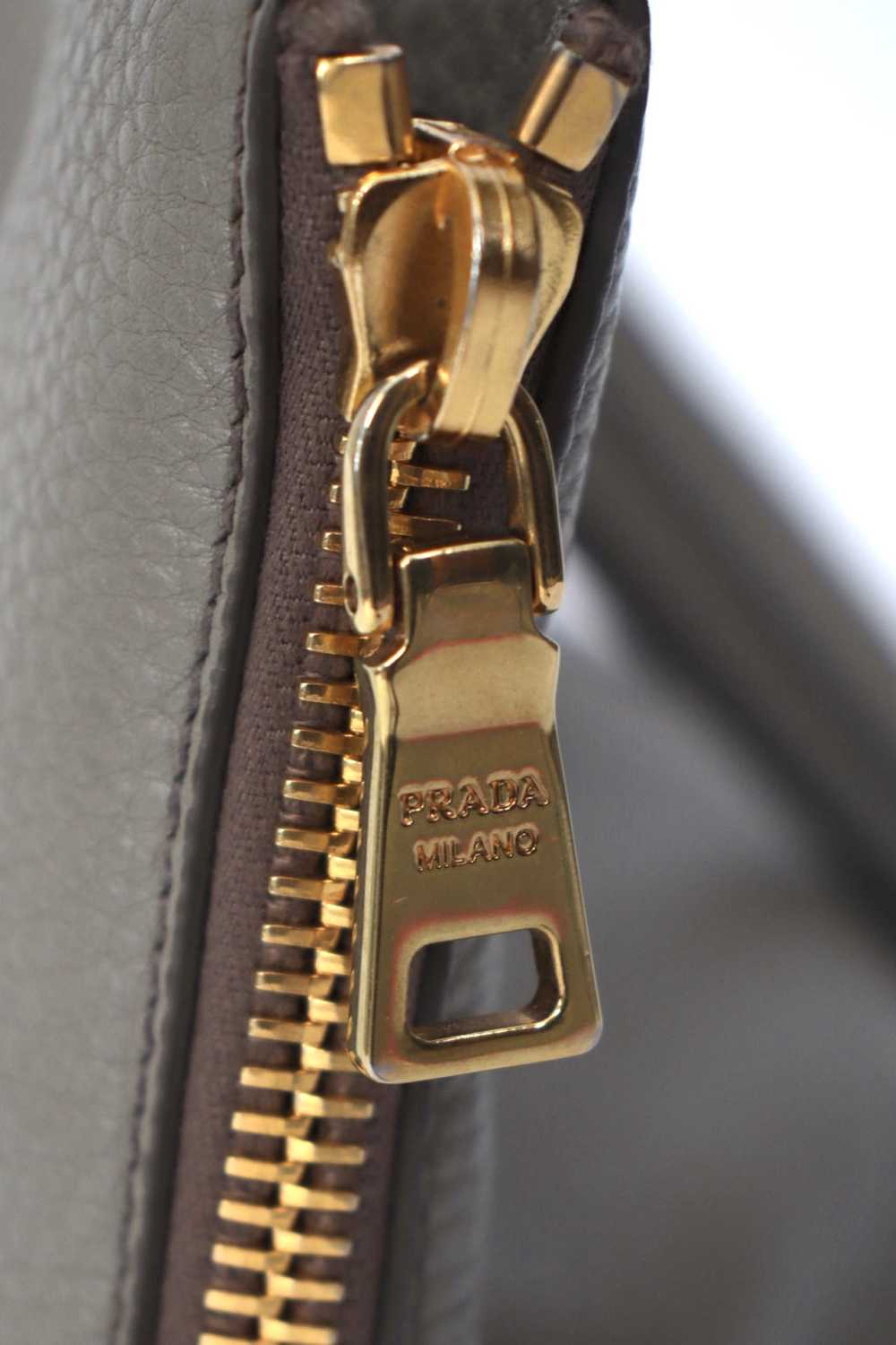 Prada Vitello Daino Zipper Tote Handbag - image 5