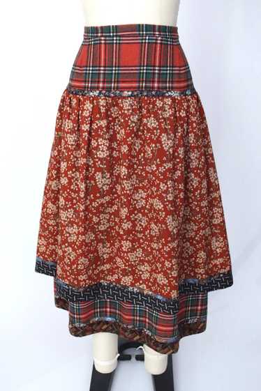 1970s Koos Van Den Akker Wool Patchwork Skirt*