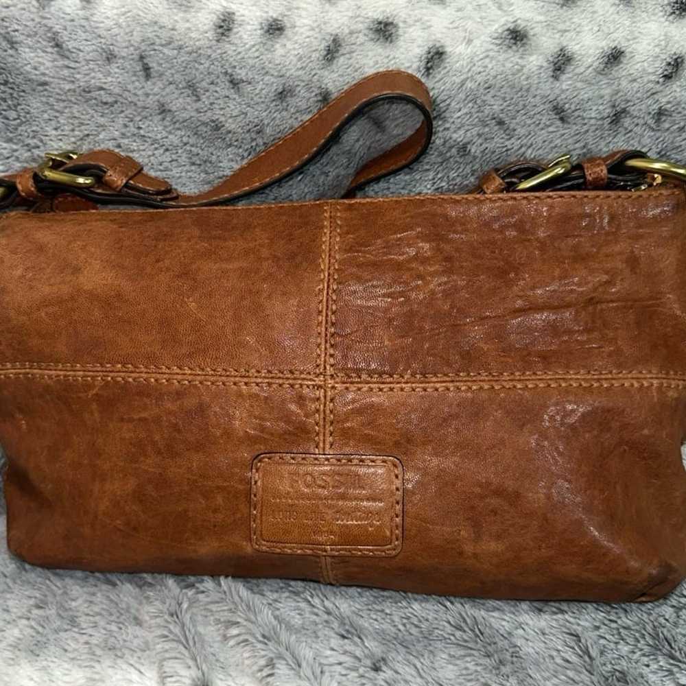 ALMOST VINTAGE FOSSIL BAG LEATHER CROSSBODY EUC - image 7