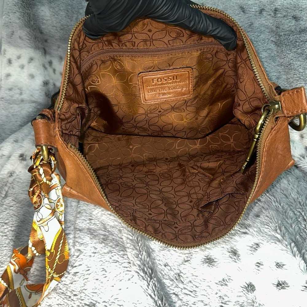 ALMOST VINTAGE FOSSIL BAG LEATHER CROSSBODY EUC - image 9