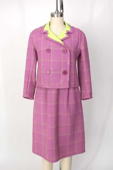 1960s Fabiani Wool Tartan Dress Set