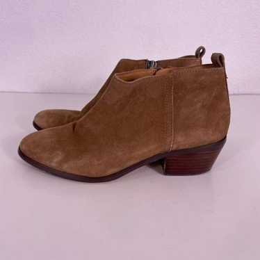 J. Crew Tan Leather Suede Ankle Booties