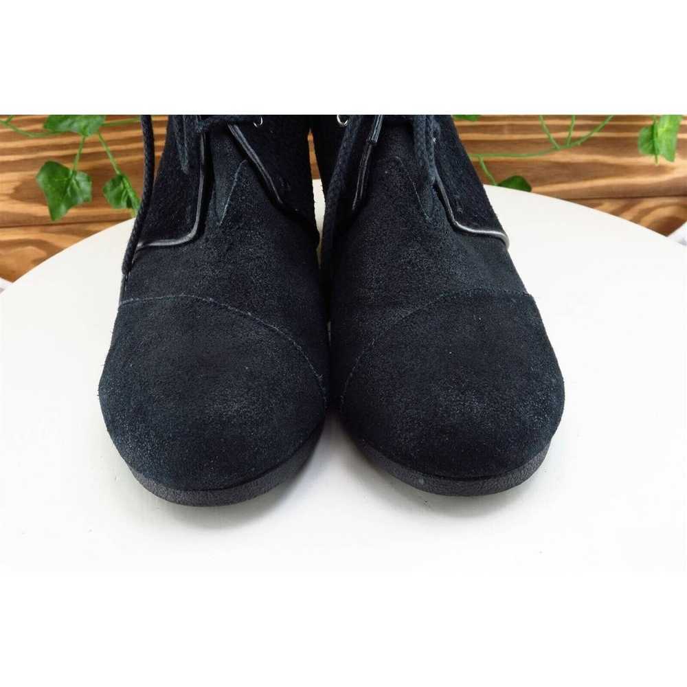 Toms Boot Sz 8 M Short Boots Black Fabric Women - image 2