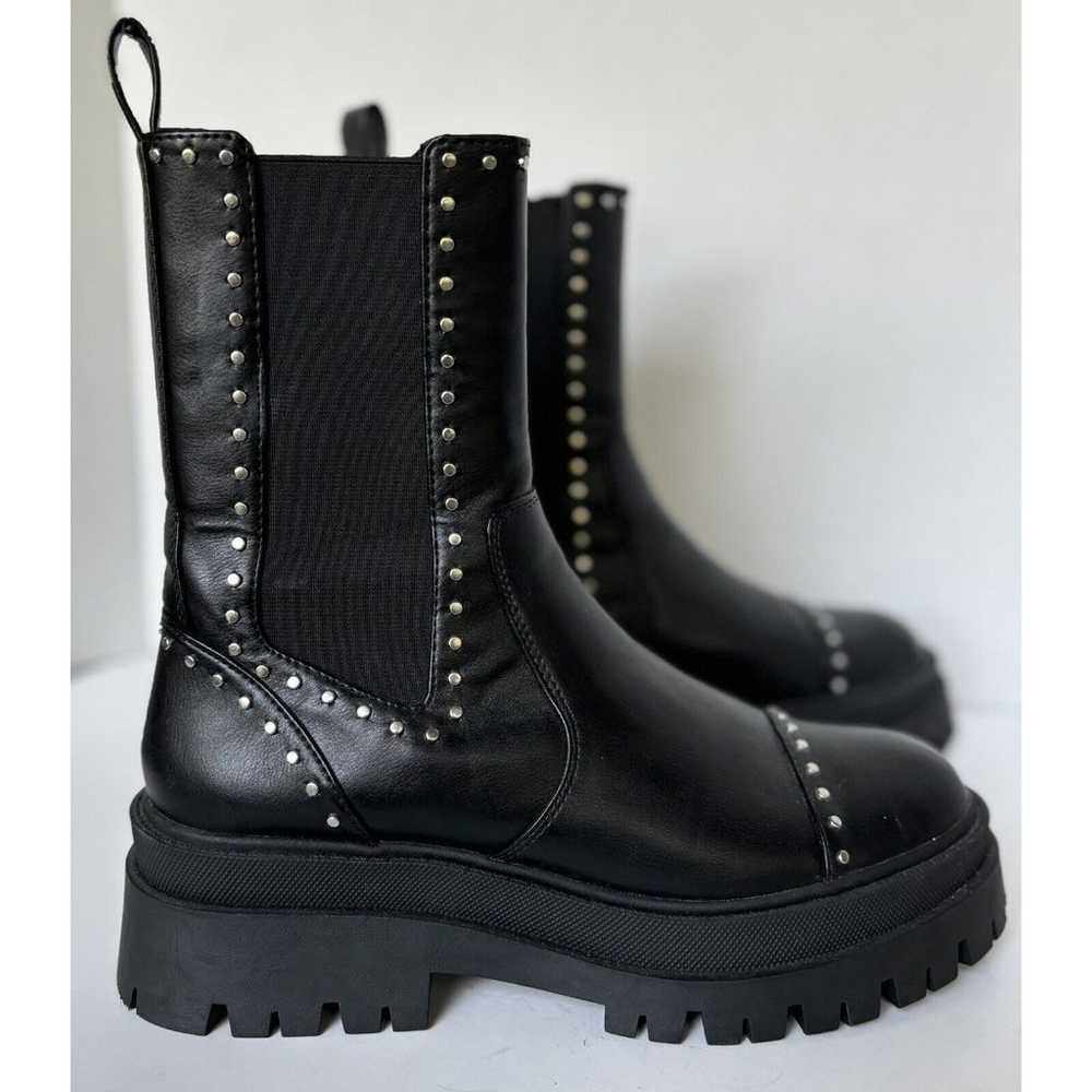 Stradivarius Studded Boots Women 8 Mid Calf Chunk… - image 2