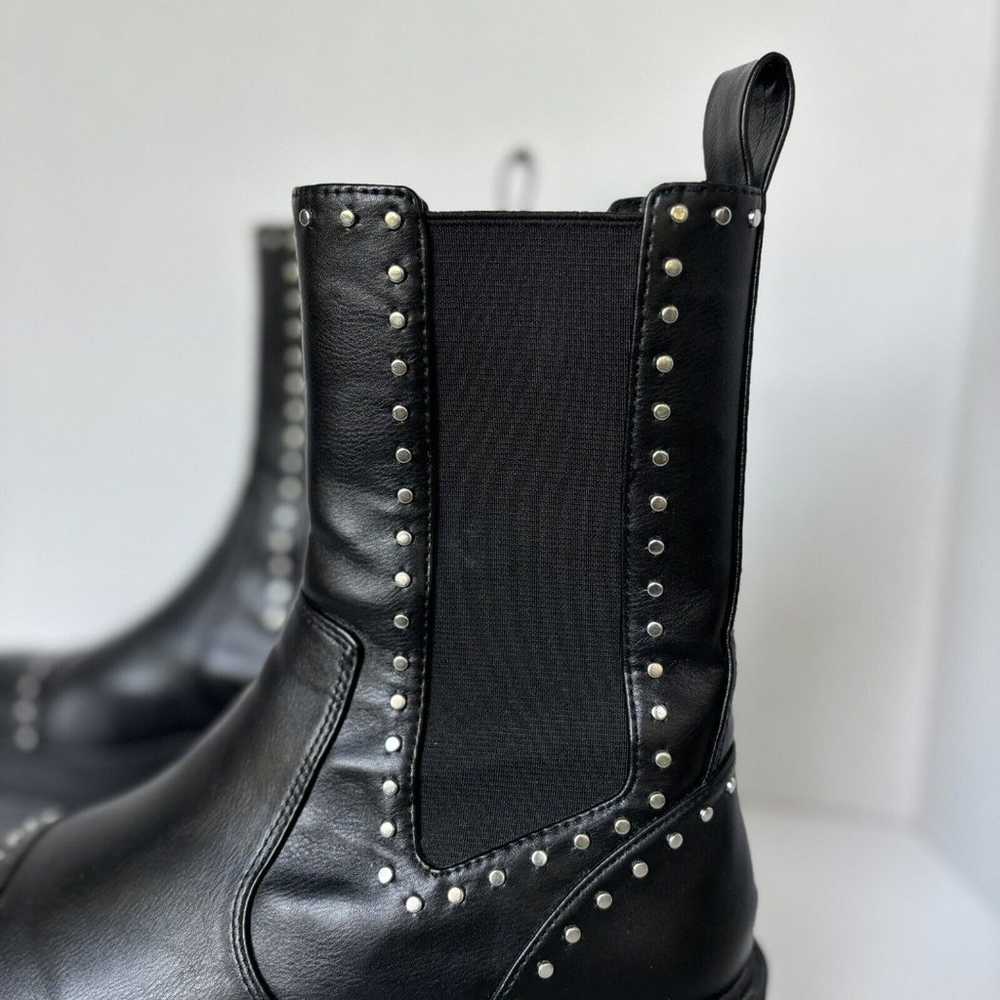 Stradivarius Studded Boots Women 8 Mid Calf Chunk… - image 3