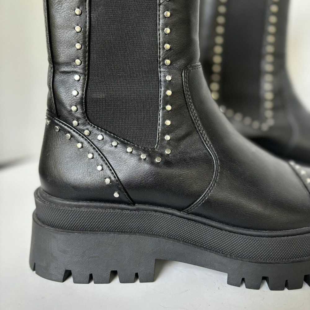 Stradivarius Studded Boots Women 8 Mid Calf Chunk… - image 9