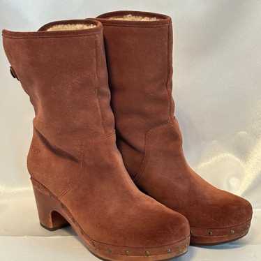 Ugg Lynnea Brown Suede Leather Boots