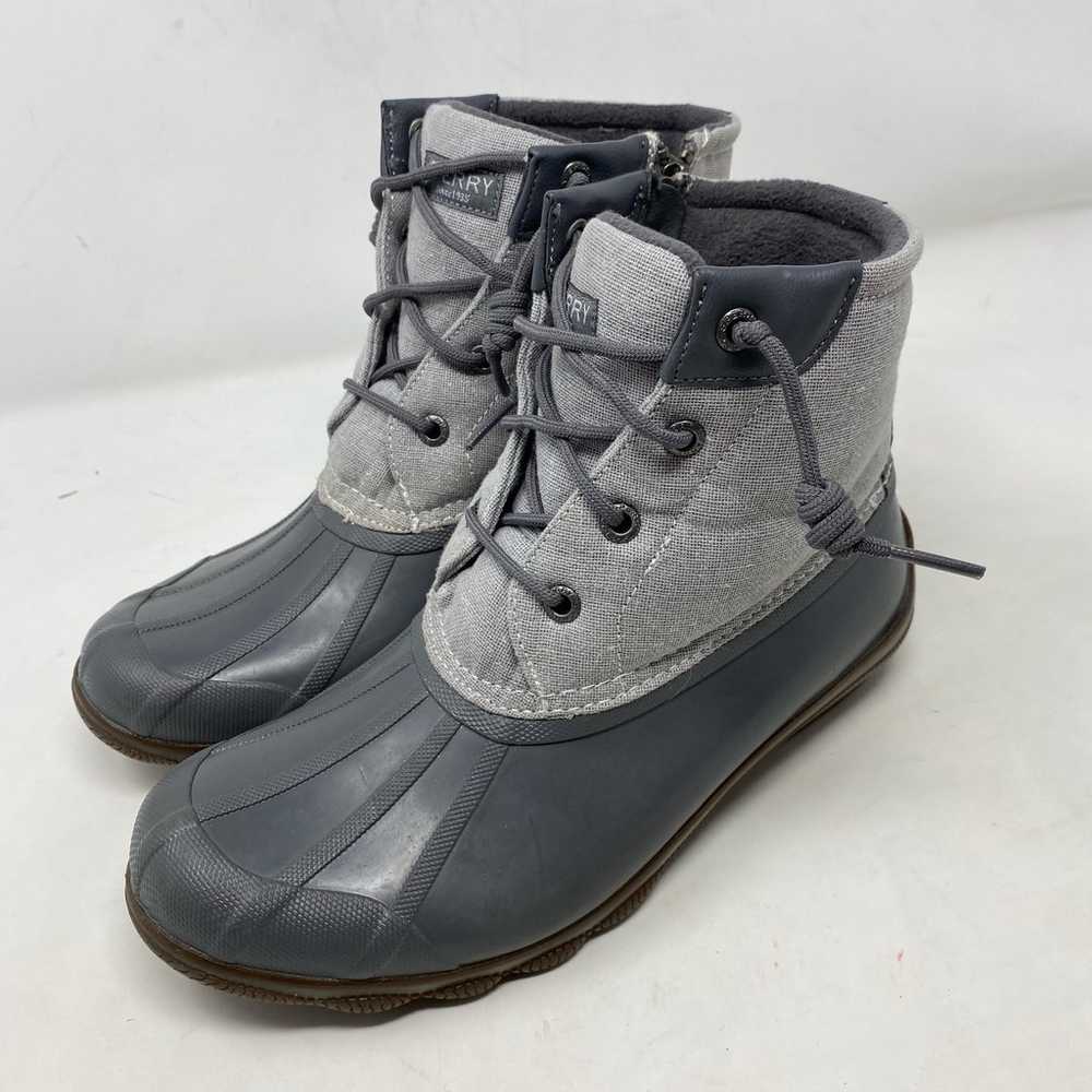 Sperry Grey Waterproof All Weather Duck Boots Sho… - image 1