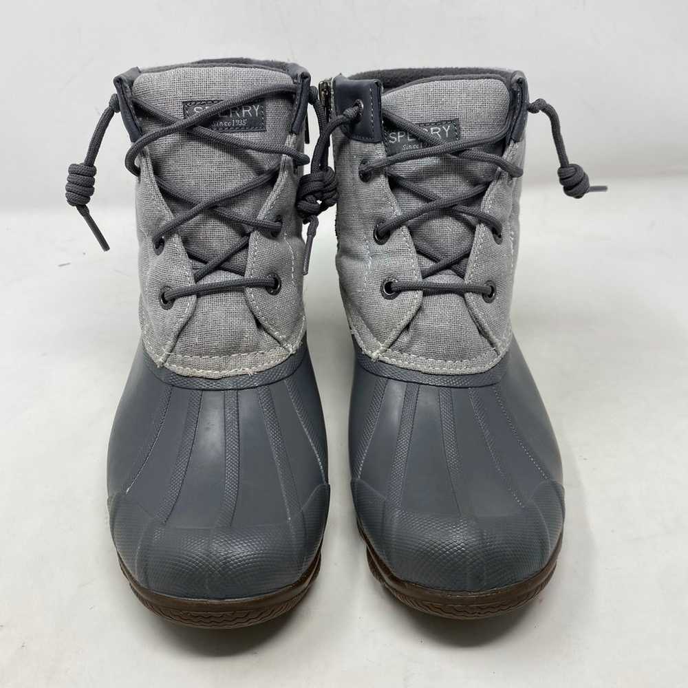 Sperry Grey Waterproof All Weather Duck Boots Sho… - image 3