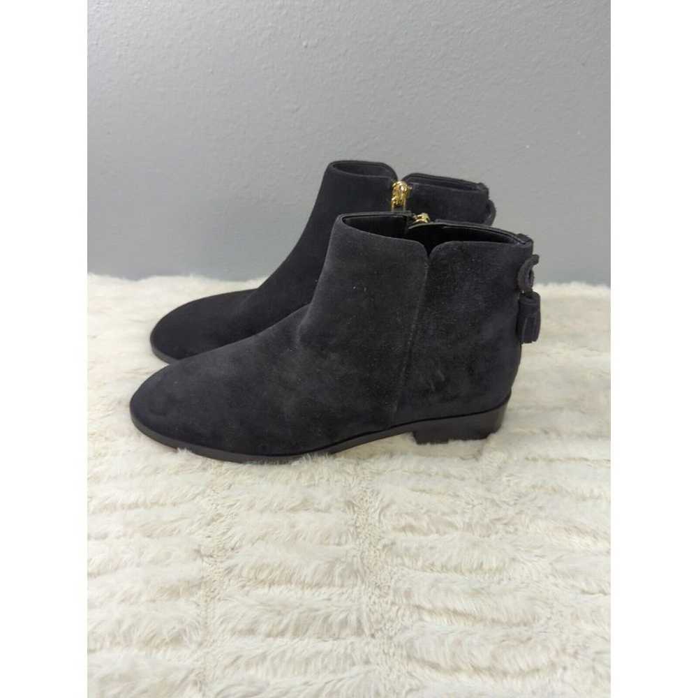 Kate Spade New York  Saddle Bootie Black Suede Ba… - image 3