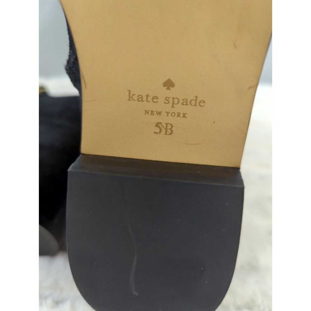 Kate Spade New York  Saddle Bootie Black Suede Ba… - image 8