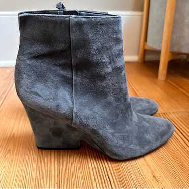 Sam Edelman Wilson gray suede wedge booties SIZE … - image 1