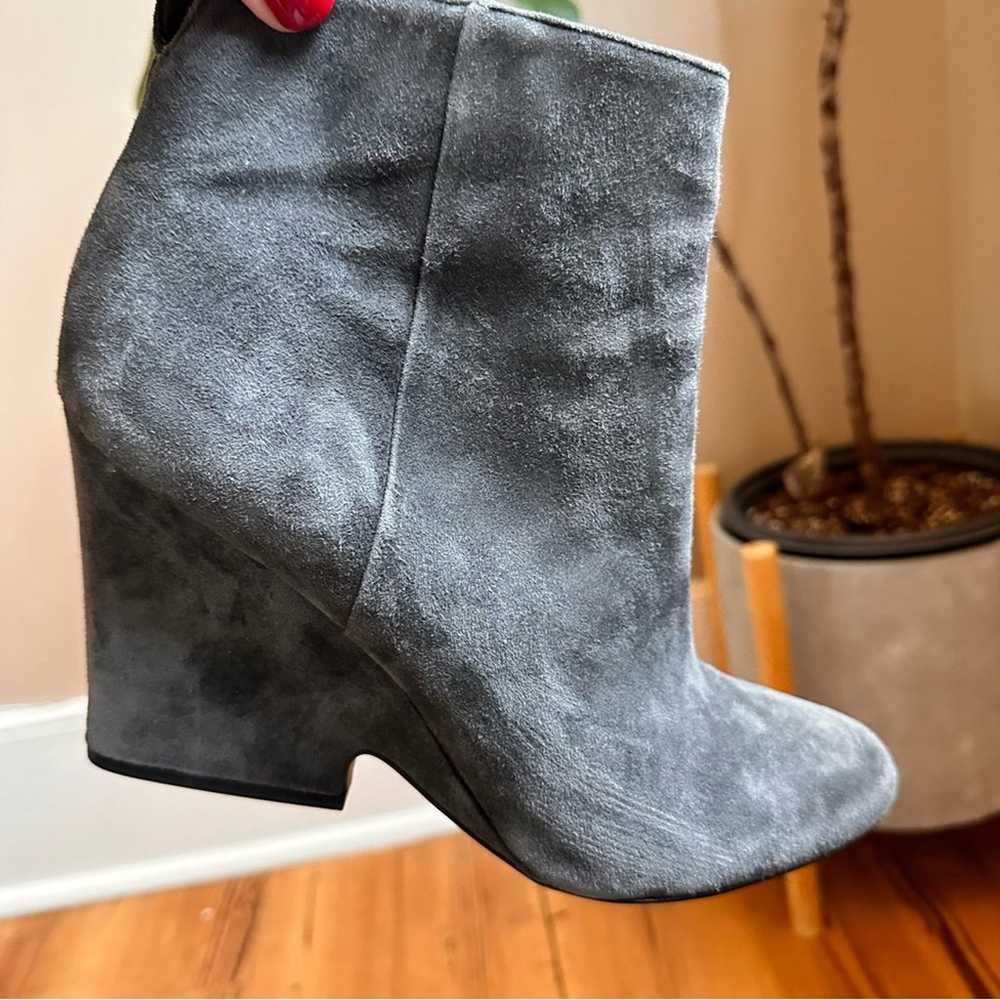 Sam Edelman Wilson gray suede wedge booties SIZE … - image 2