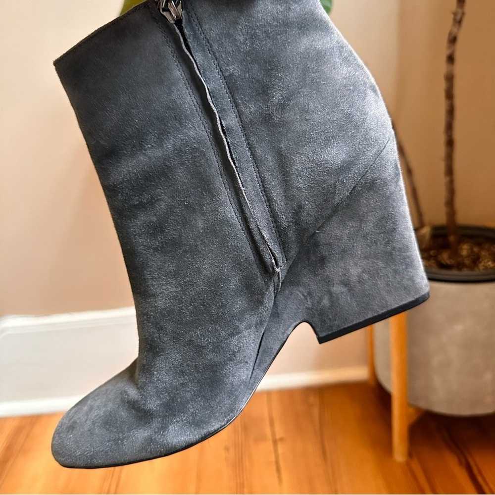 Sam Edelman Wilson gray suede wedge booties SIZE … - image 3