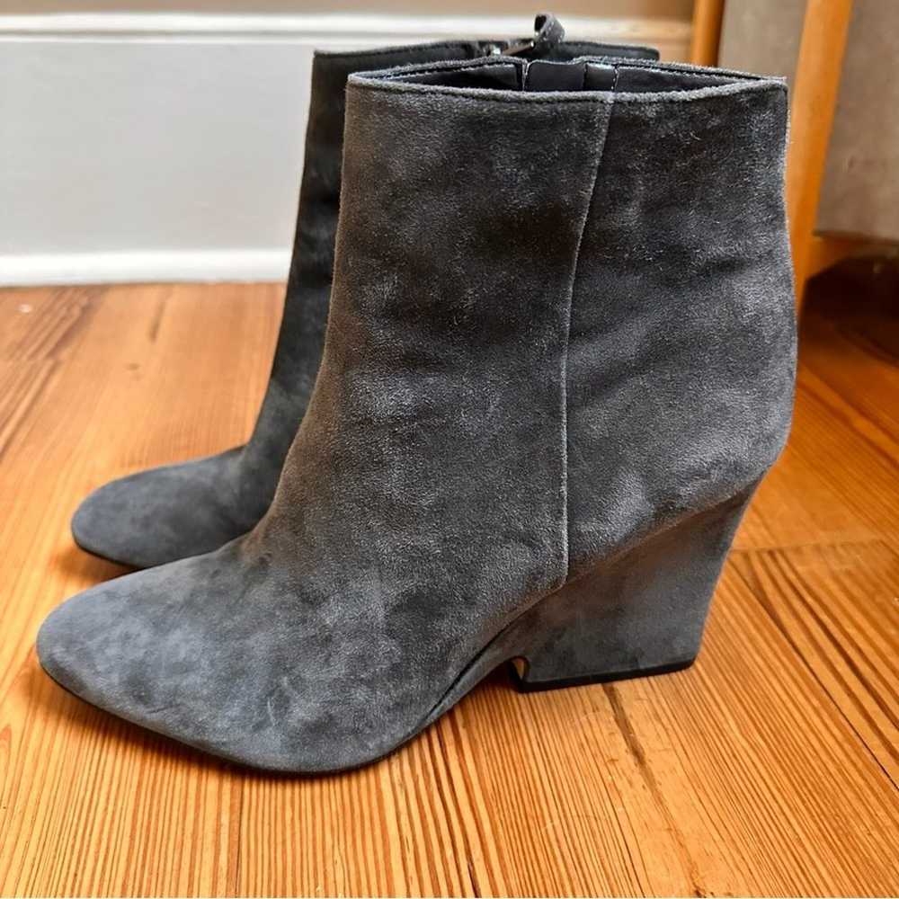 Sam Edelman Wilson gray suede wedge booties SIZE … - image 4