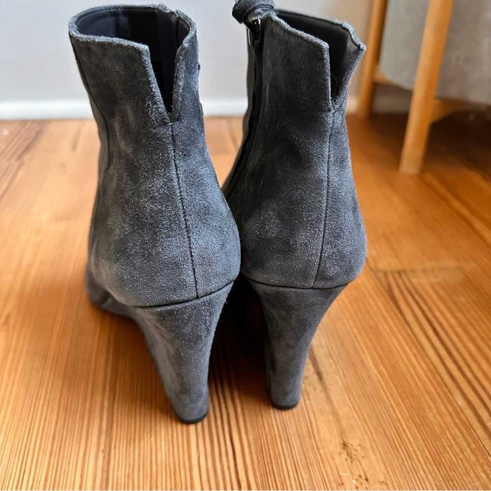 Sam Edelman Wilson gray suede wedge booties SIZE … - image 5