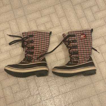 Sorel Tivoli Boots | plaid, winter | blue, red, cr