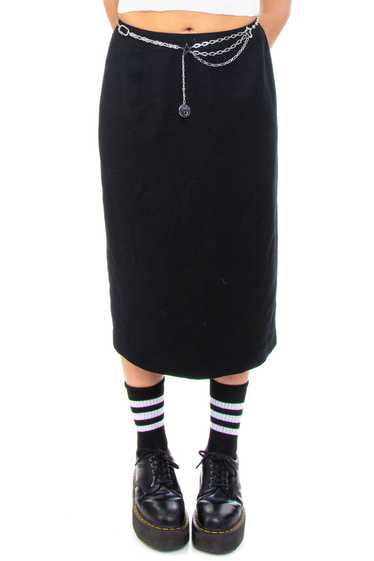 Vintage 90's Little Black Maxi Skirt - M/L - image 1